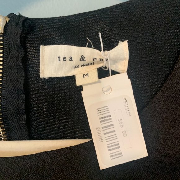 NWT Tea & Cup Black Floral Embroidered Boho Dress - Picture 5 of 6